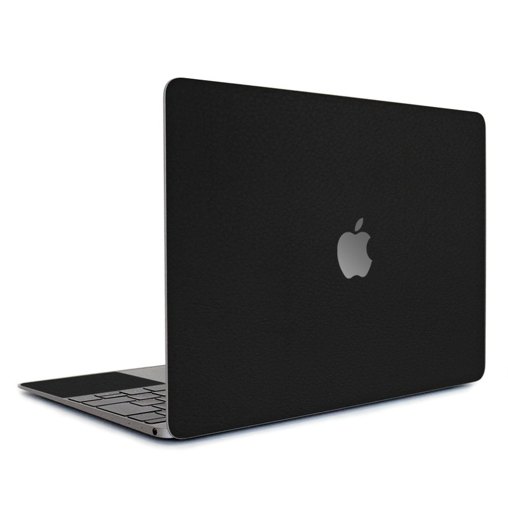 MacBook 12-inch black leather