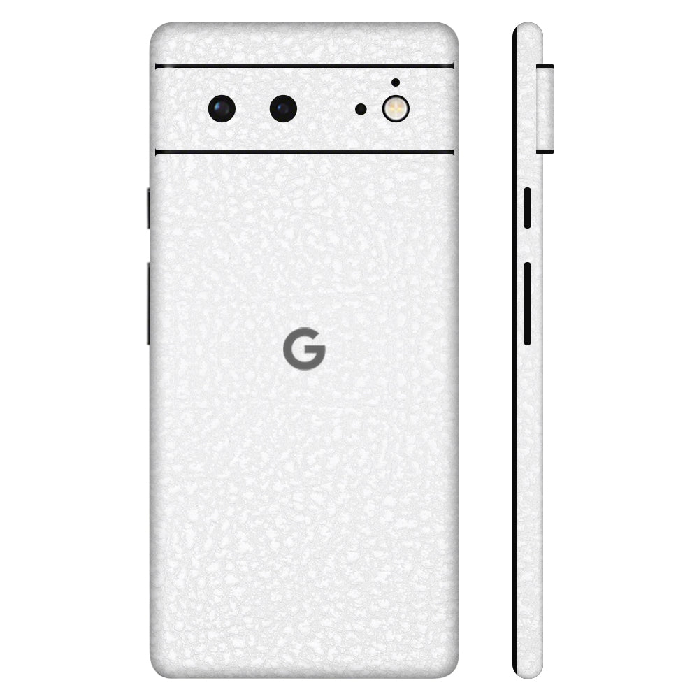 Pixel6 White Leather Full Surface Cover