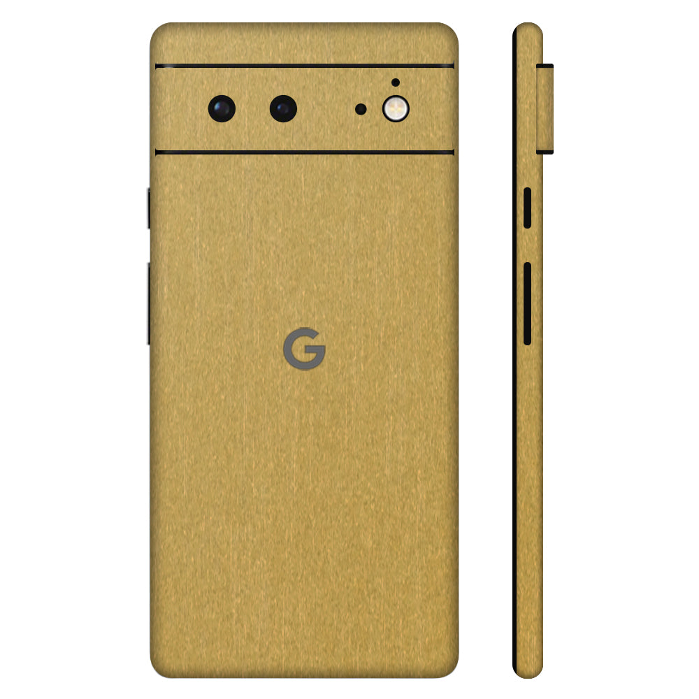 Pixel6 Gold Brushed Metal Full Surface Cover